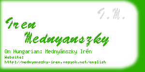 iren mednyanszky business card