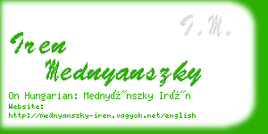 iren mednyanszky business card